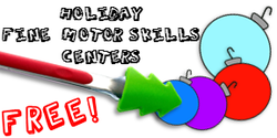 Christmas fine motor skills activities for preschoolers during winter holiday play - FREE